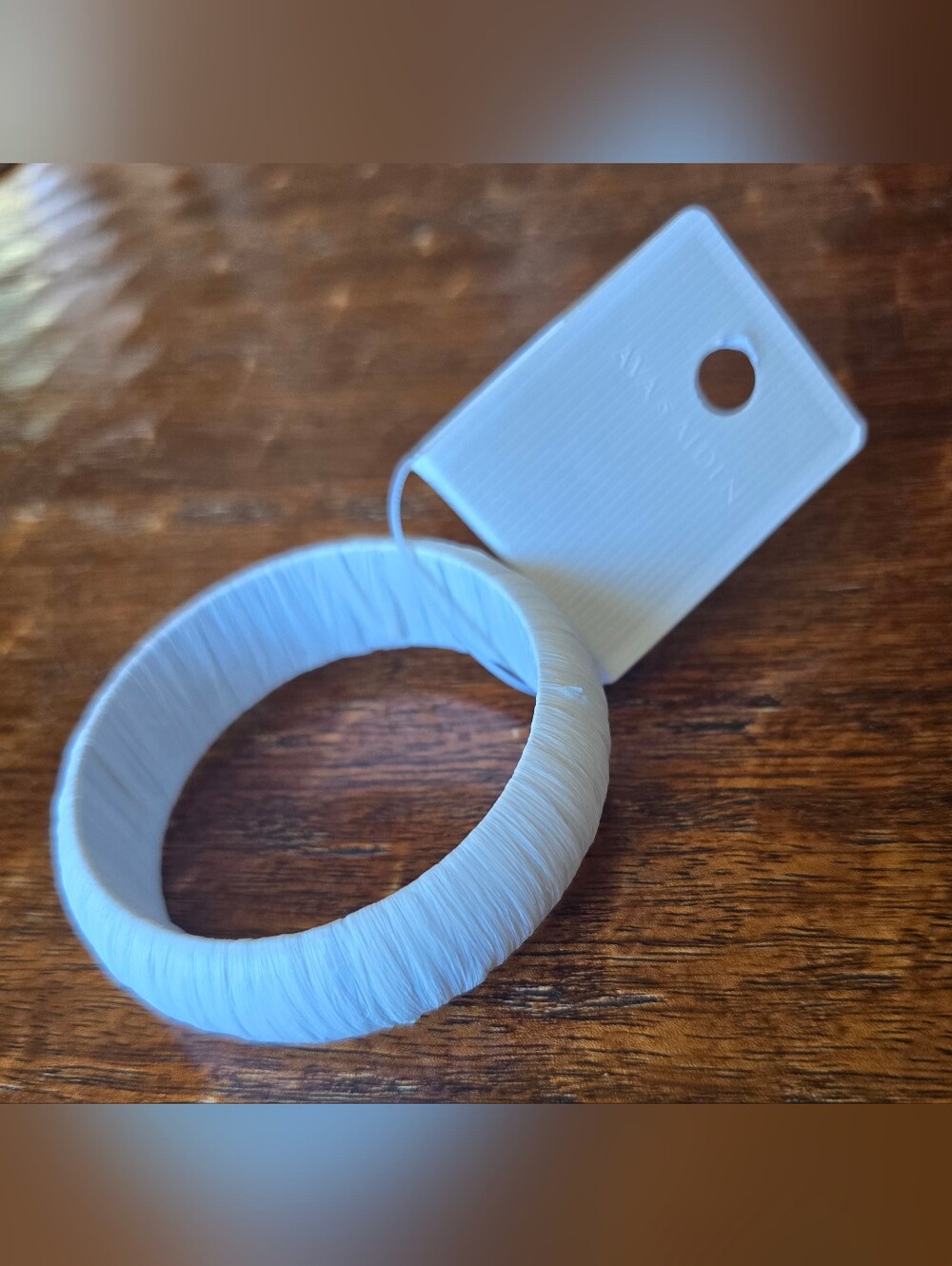 Ava & Aiden White Wrapped Bangle Bracelet